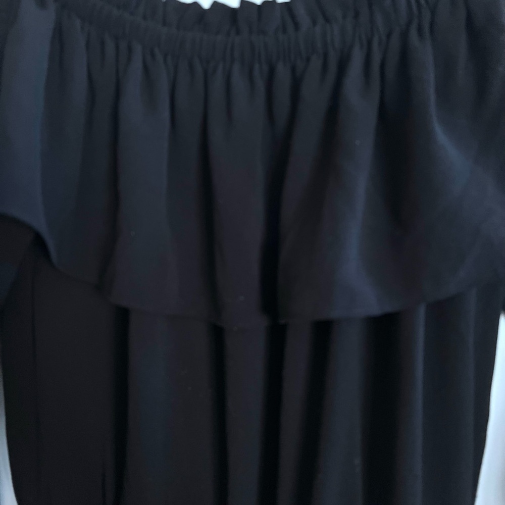 MICHAEL Michael Kors Black Romper Size XS Ruffles Off Shoulder EUC - Picture 5 of 8